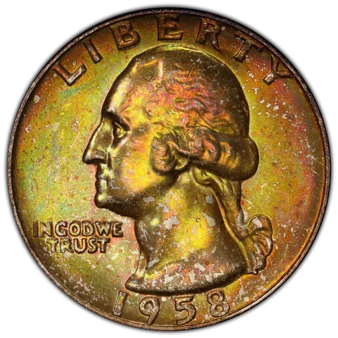 1958 D Washington Quarters thumbnail