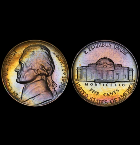 1958 Jefferson Nickels thumbnail
