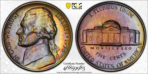 1958 Jefferson Nickels thumbnail