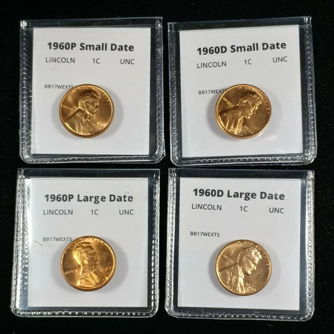 1960 Lincoln Memorial Small Cents thumbnail