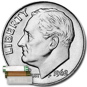 1962 P Roosevelt Dimes thumbnail