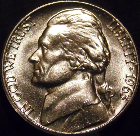 1963 Jefferson Nickels thumbnail