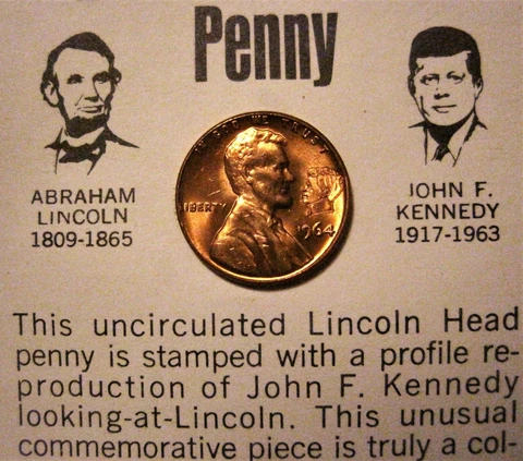 1964 Lincoln Memorial Small Cents thumbnail