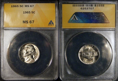 1965 Jefferson Nickels thumbnail