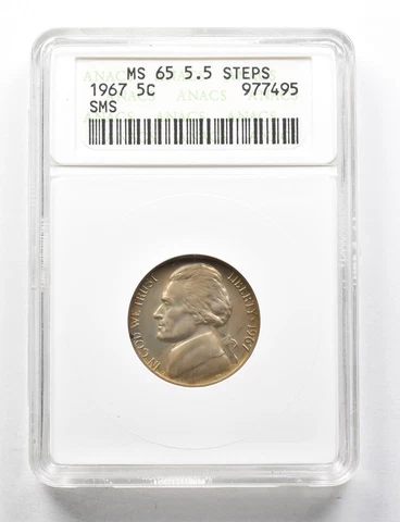 1967 Jefferson Nickels thumbnail