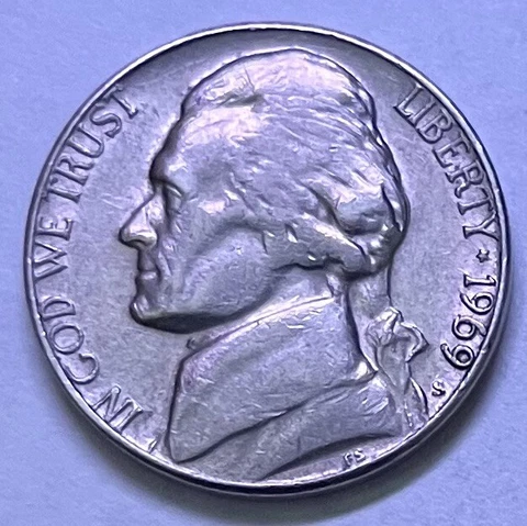 1969 Jefferson Nickels thumbnail