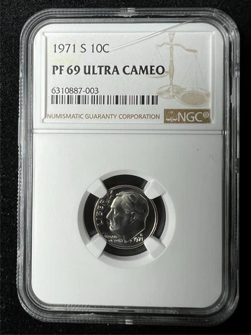 1971 P Roosevelt Dimes thumbnail
