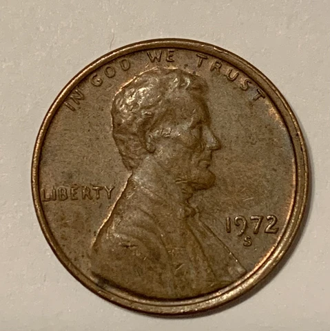 1972 Lincoln Memorial Small Cents thumbnail