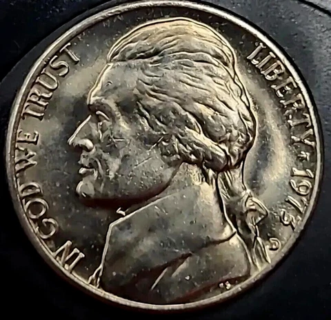 1973 Jefferson Nickels thumbnail