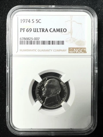 1974 Jefferson Nickels thumbnail