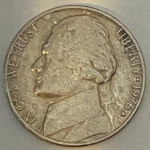 1976 Jefferson Nickels thumbnail