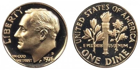 1976 S Roosevelt Dimes thumbnail