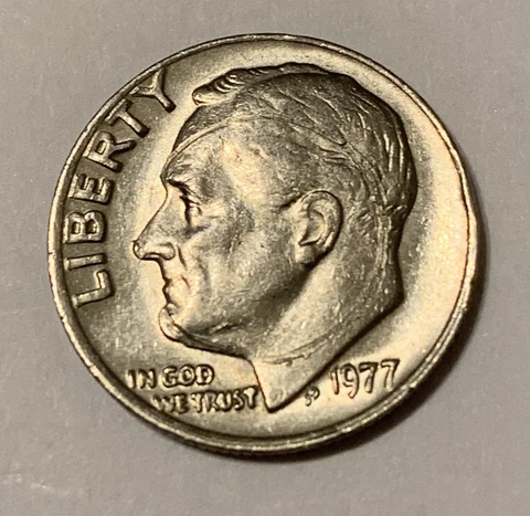 1977 Roosevelt Dimes thumbnail