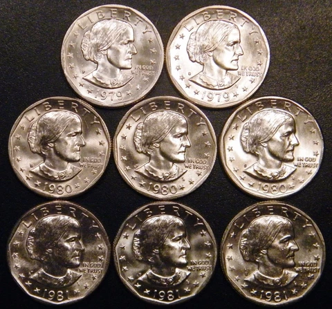 1980 D Susan B Anthony Dollars thumbnail