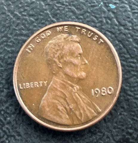 1980 Lincoln Memorial Small Cents thumbnail