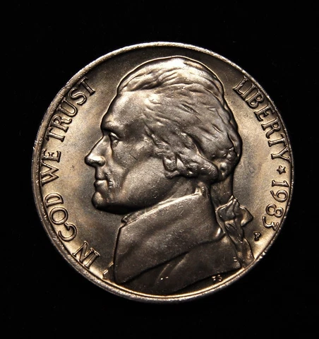 1983 Jefferson Nickels thumbnail