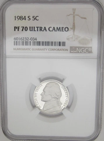 1984 Jefferson Nickels thumbnail