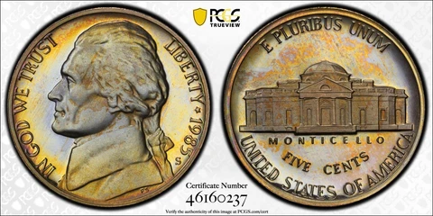 1985 Jefferson Nickels thumbnail