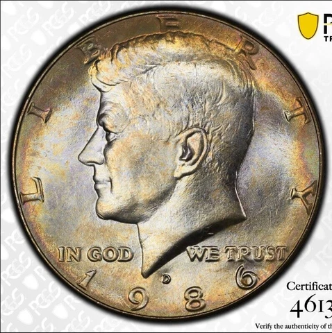 1986 D Kennedy Half Dollars thumbnail