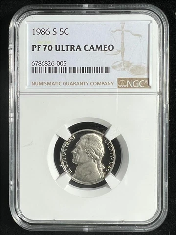1986 Jefferson Nickels thumbnail