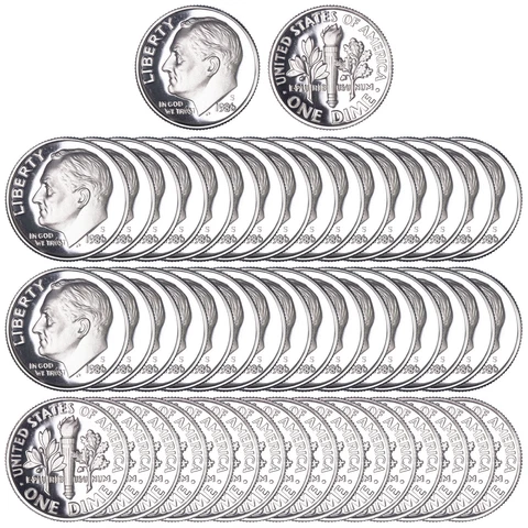 1986 S Roosevelt Dimes thumbnail