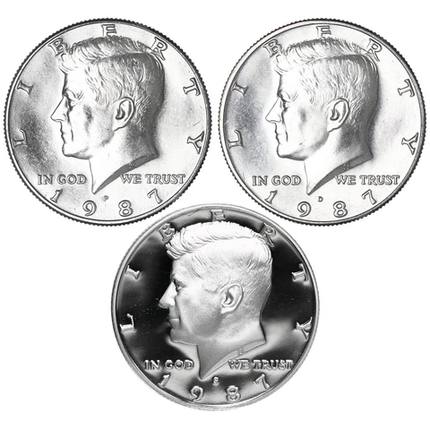 1987 D Kennedy Half Dollars thumbnail