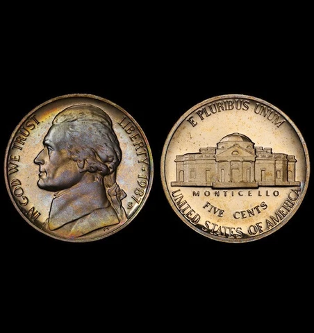 1987 Jefferson Nickels thumbnail