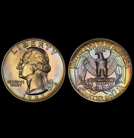 1987 P Washington Quarters thumbnail