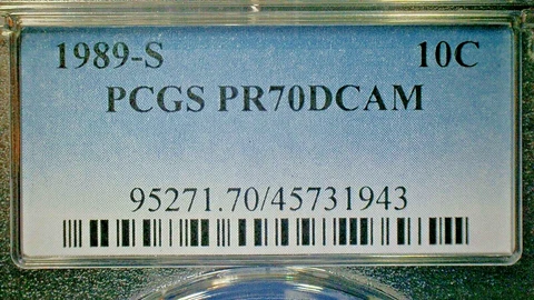 1989 S Roosevelt Dimes thumbnail