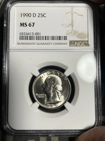 1990 D Washington Quarters thumbnail