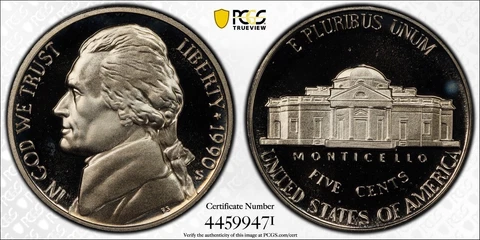 1990 Jefferson Nickels thumbnail