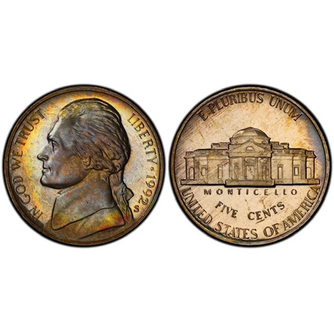 1992 Jefferson Nickels thumbnail