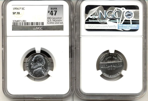 1994 Jefferson Nickels thumbnail