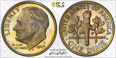 1995 D Roosevelt Dimes thumbnail