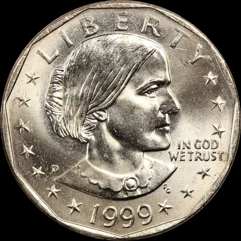 1999 D Susan B Anthony Dollars thumbnail