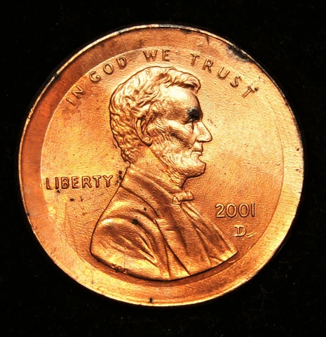 2001 Lincoln Memorial Small Cents thumbnail