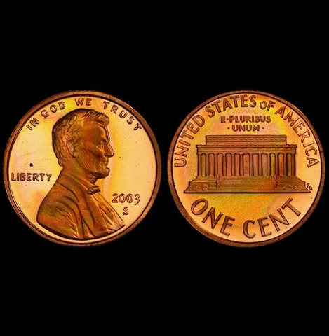 2003 Lincoln Memorial Small Cents thumbnail