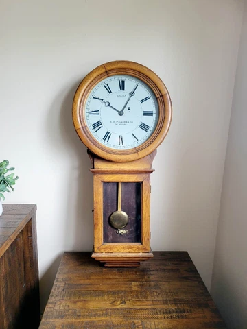 Antique 8-Day Regulator Wall Clocks thumbnail