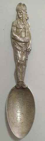 Antique American Empire Silver Souvenir Spoons thumbnail