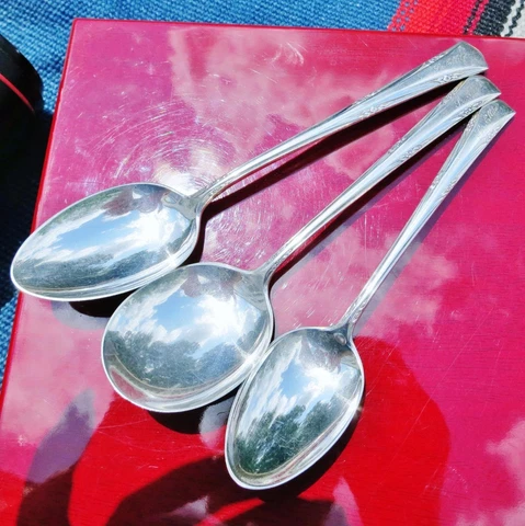 Antique American Empire Silver Spoons
