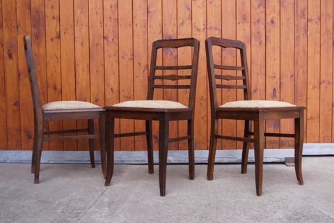 Antique Art Deco Dining Chairs thumbnail