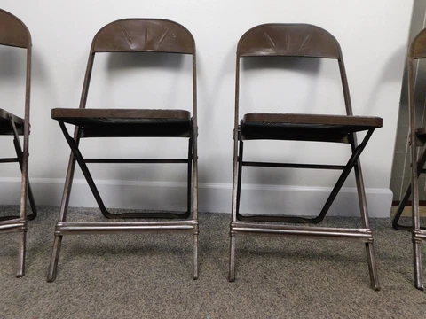 Antique Art Deco Folding Chairs thumbnail