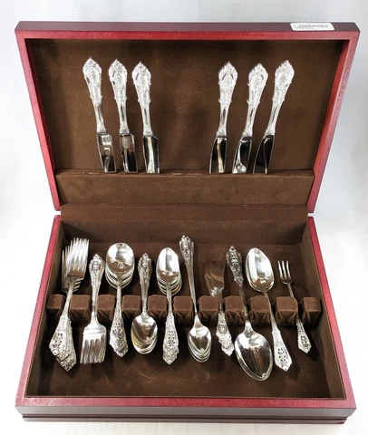 Antique Art Deco Silver Flatware Sets thumbnail