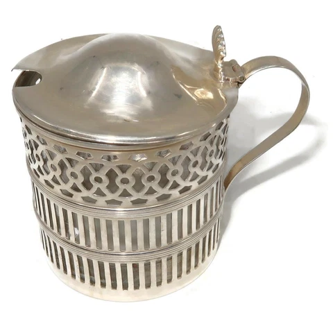 Antique Art Deco Silver Mustard Pots thumbnail