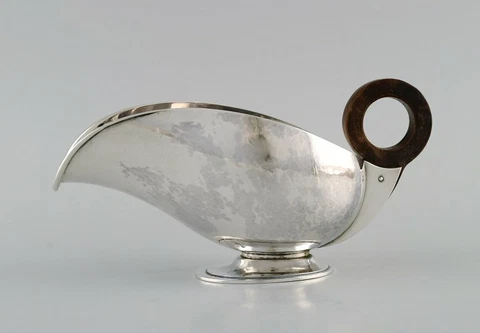 Antique Art Deco Silver Sauce Boats thumbnail