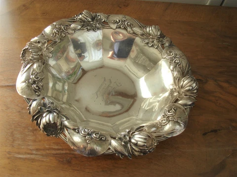 Antique Art Nouveau Silver Bowls thumbnail