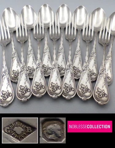 Antique Art Nouveau Silver Flatware Sets thumbnail