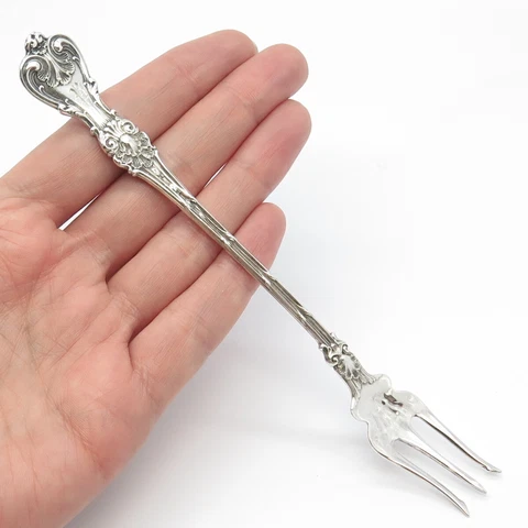 Antique Art Nouveau Silver Serving Forks