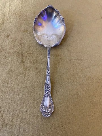 Antique Art Nouveau Silver Serving Spoons thumbnail