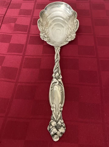 Antique Art Nouveau Silver Serving Spoons